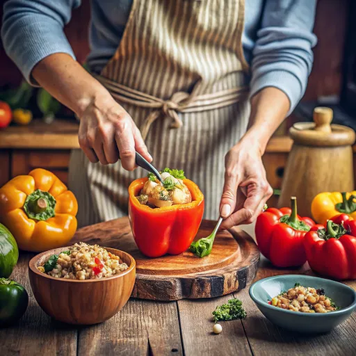 Fırında Dolgulu Biber